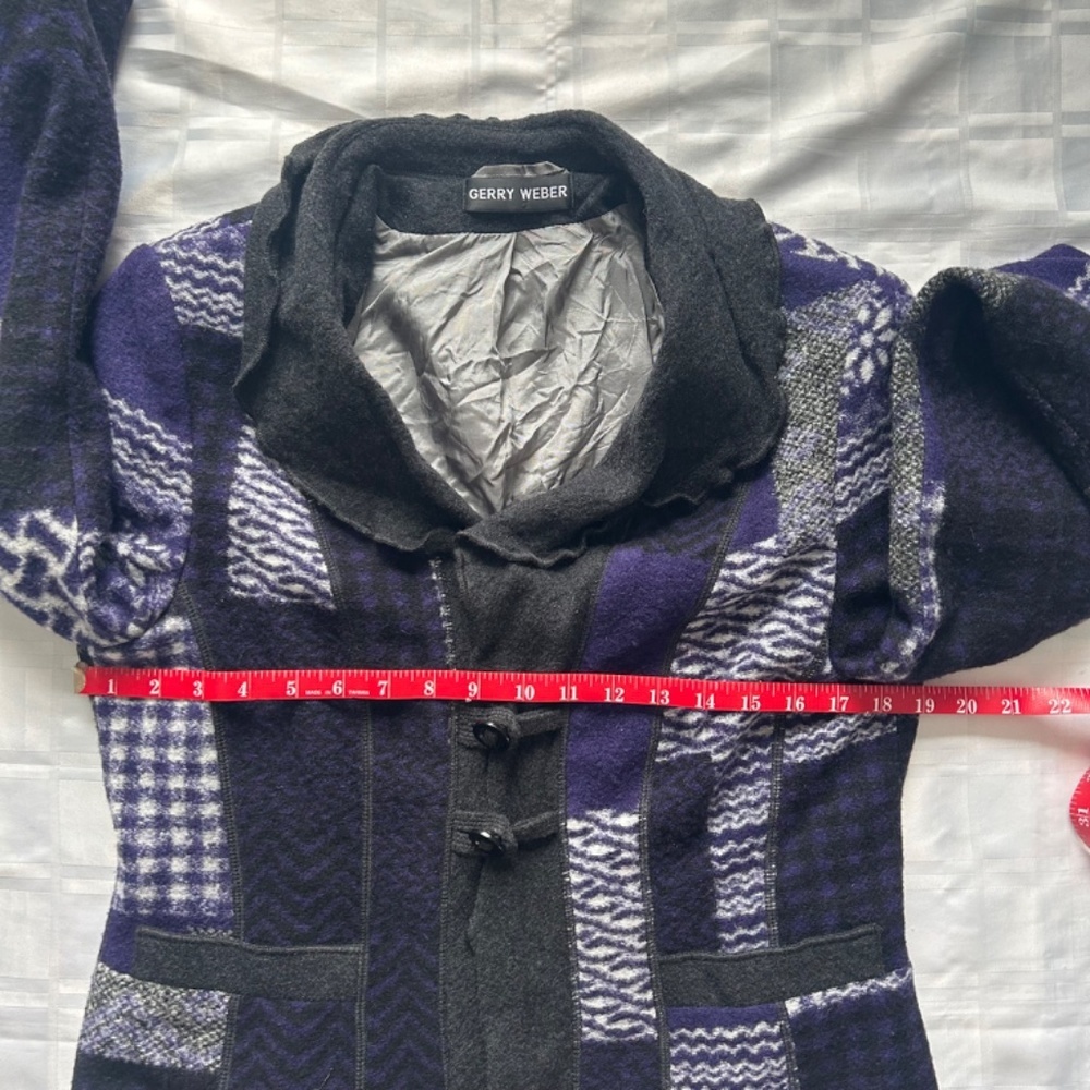 Gerry Webber Patch Pattern Wool Blend Blazer Jack… - image 3